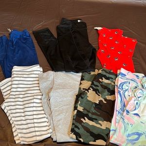Girl’s Lot of 7 leggings, sizes 10-12